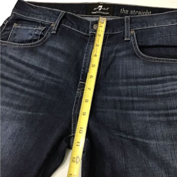 7 For Allmankind The Straight Denim Jeans Straight Leg New Size 32 - Picture 3 of 12